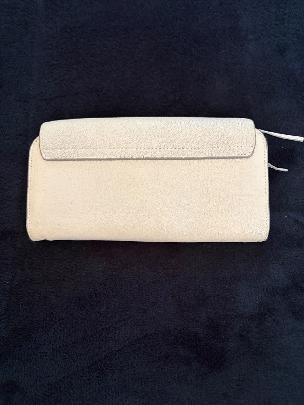 Chloe Cream Leather Chain-Accent wallet